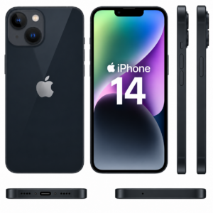 Apple iPhone 14 – 128 Go – Midnight – Batterie 87% – Grade B – Reconditionné